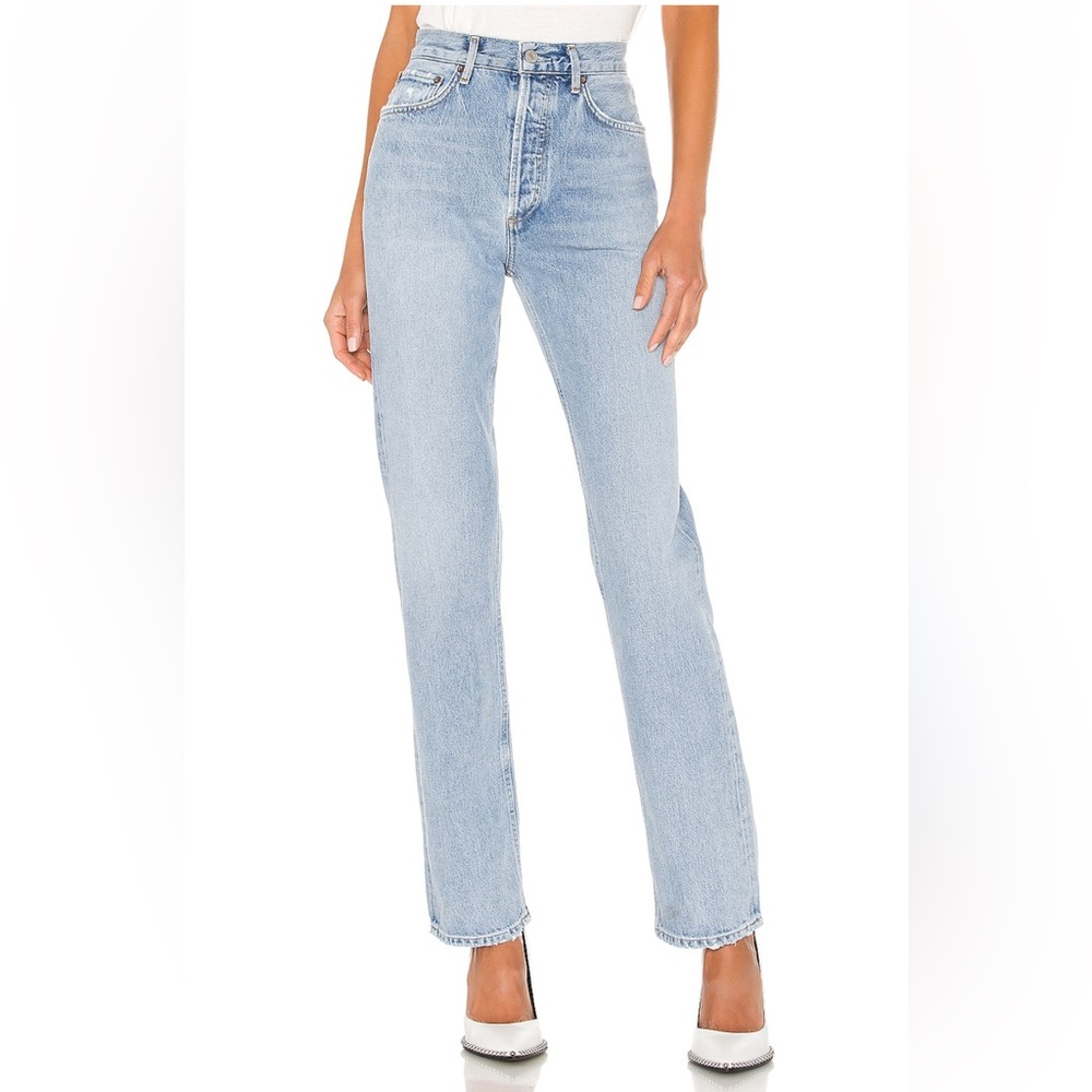 Agolde Lana Straight Leg Jeans in color Riptide
